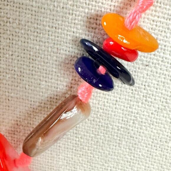 Free People Ariana Ost At The Market Necklace Pink NWT Belly Chain Shells Beach - Picture 10 of 16